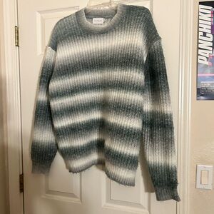 Striped Green and White Sweater